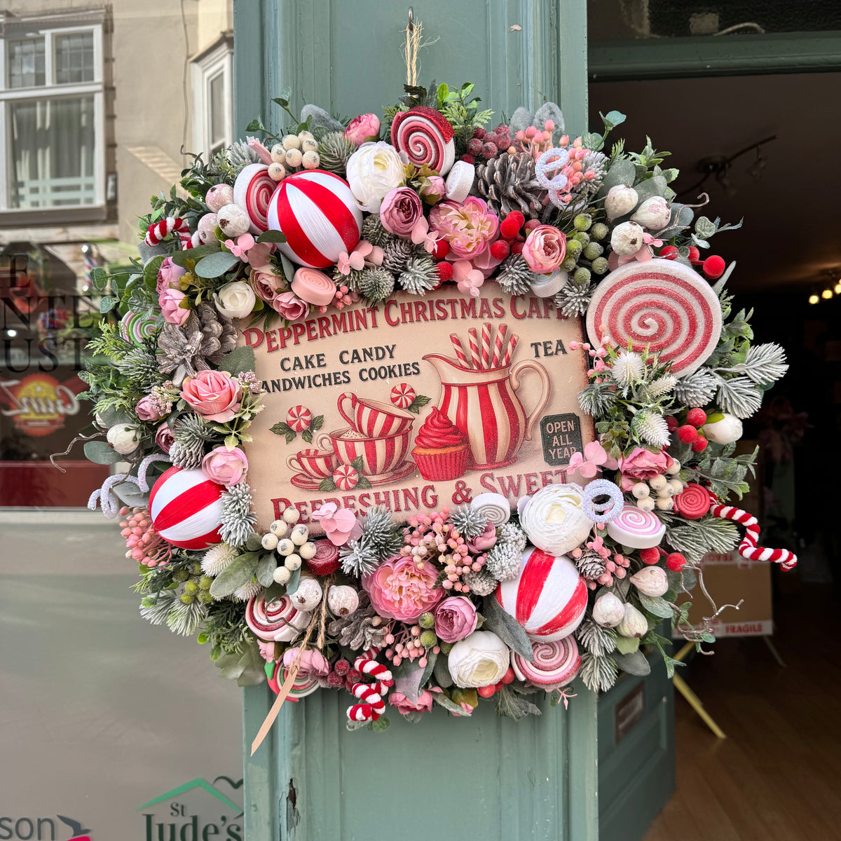 Christmas Wreath | Candy Cane Cafe