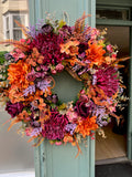 Large autumn artificial wreath