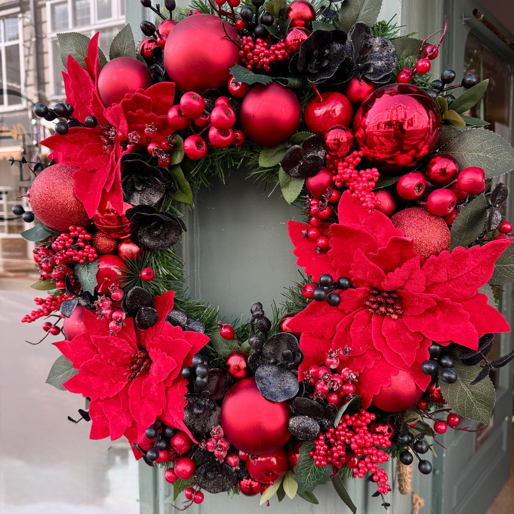 Christmas Wreath | Poinsettia Jewel