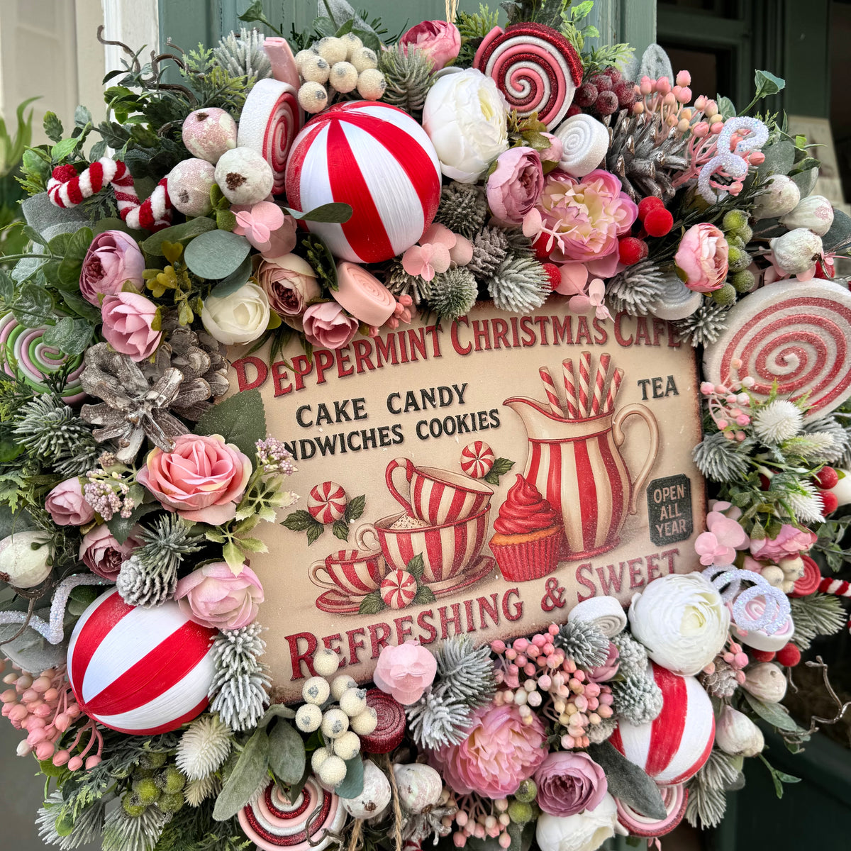 Christmas Wreath | Candy Cane Cafe
