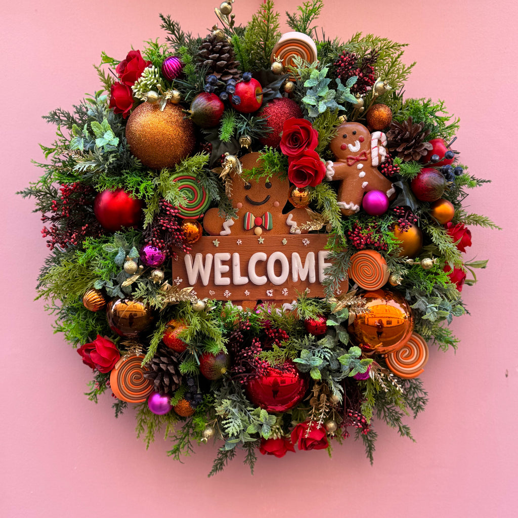 Christmas Wreath | Gingerbread Welcome