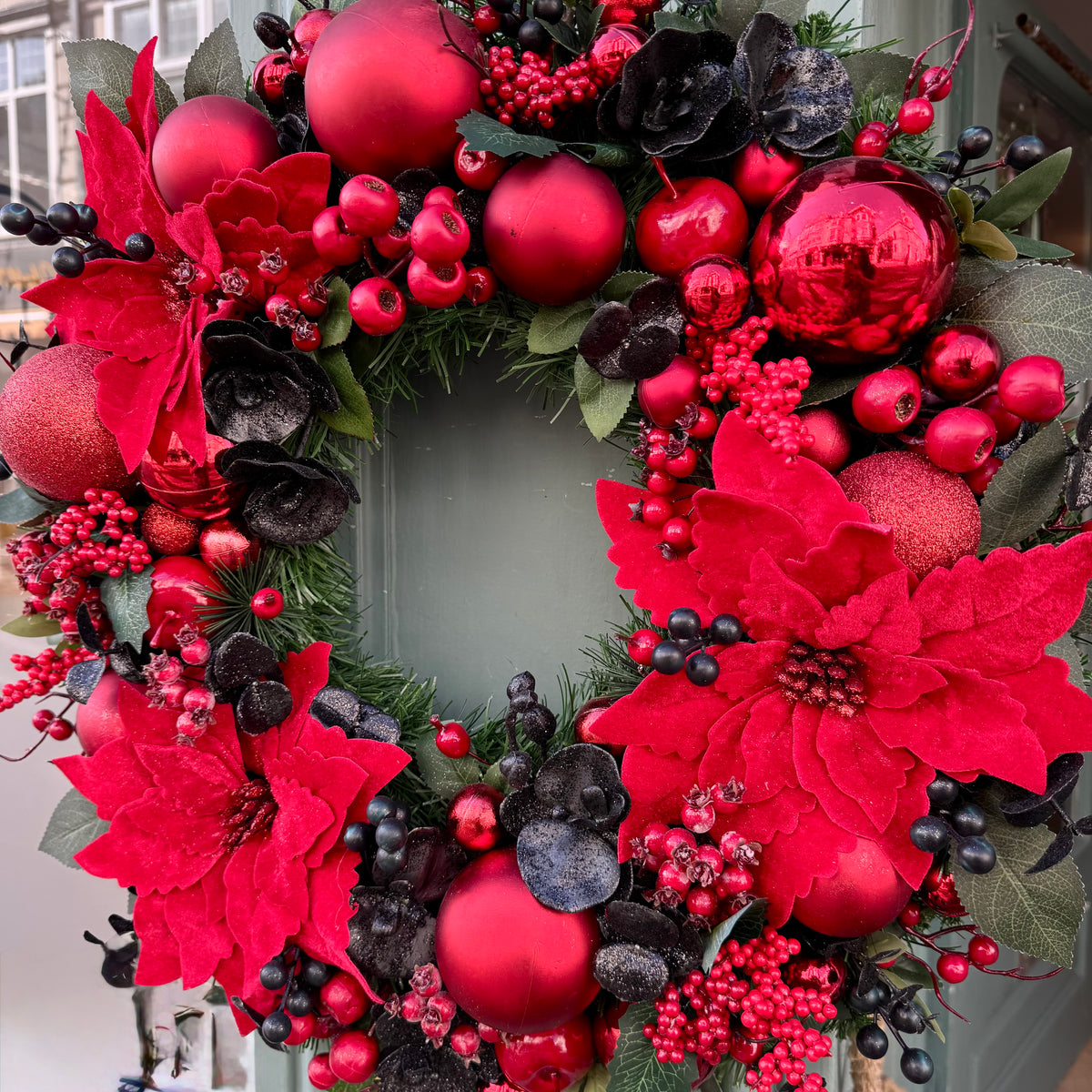 Christmas Wreath | Poinsettia Jewel
