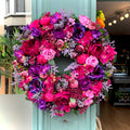 Magenta Mayhem artificial wreath