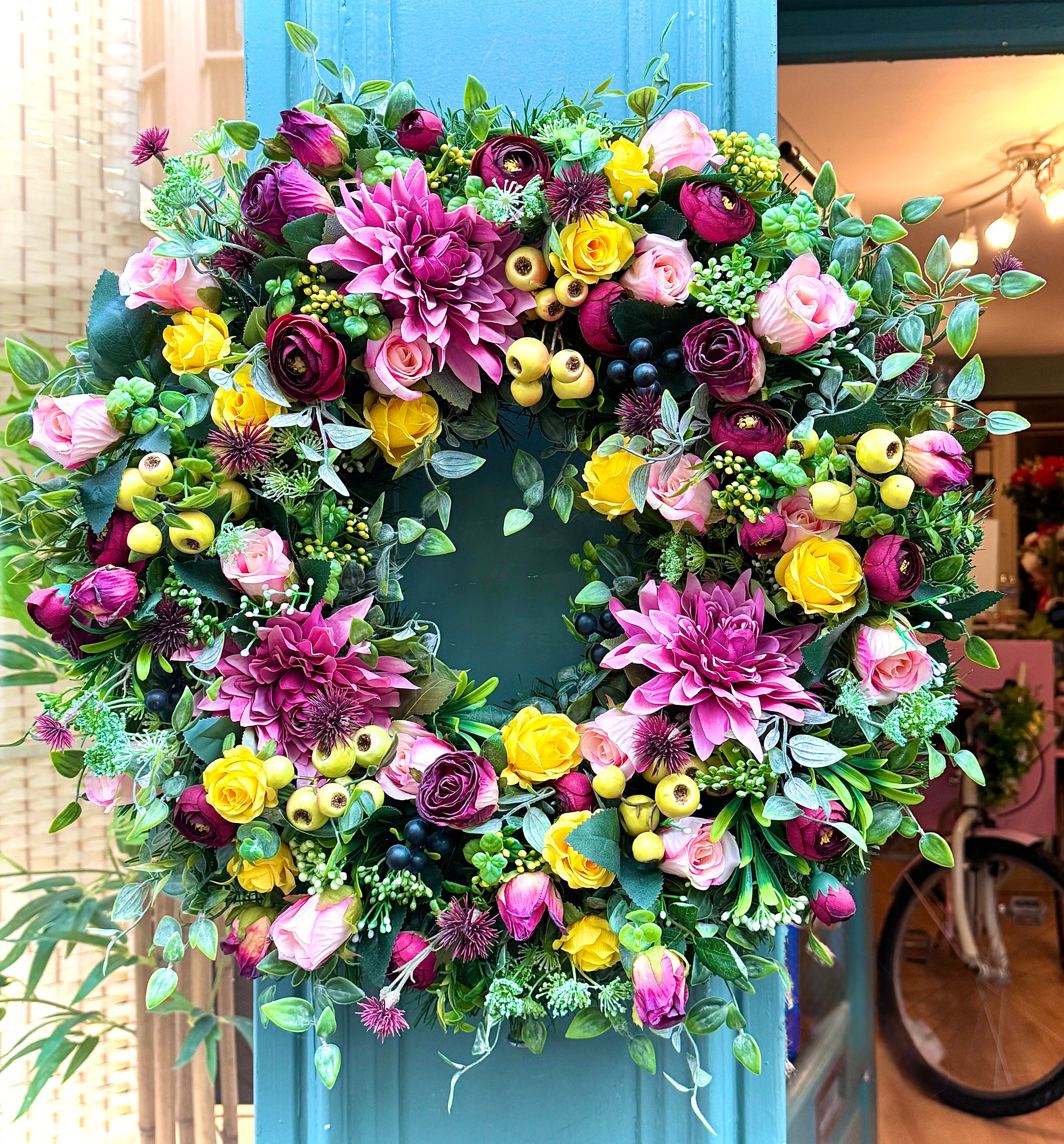 Tropical Berries artificial wreath