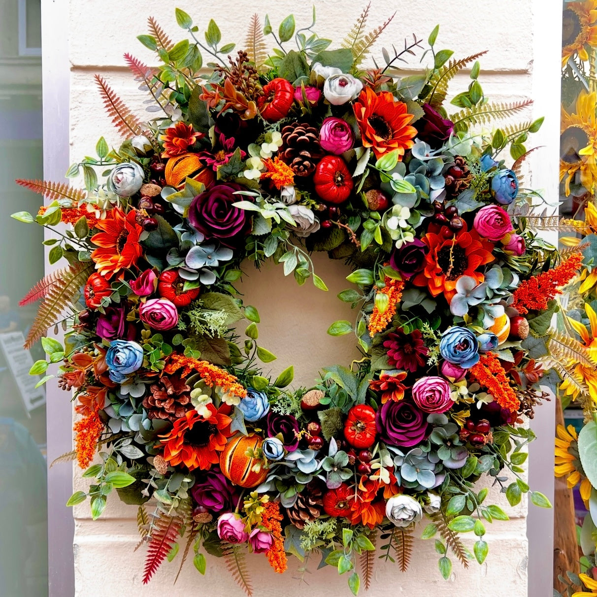 Spiced Blue | Artificial Autumn Wreath